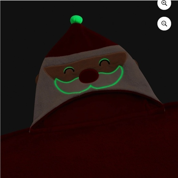 Glow in the Dark Santa Blanket Hooded NEW Kids Christmas - Picture 4 of 4